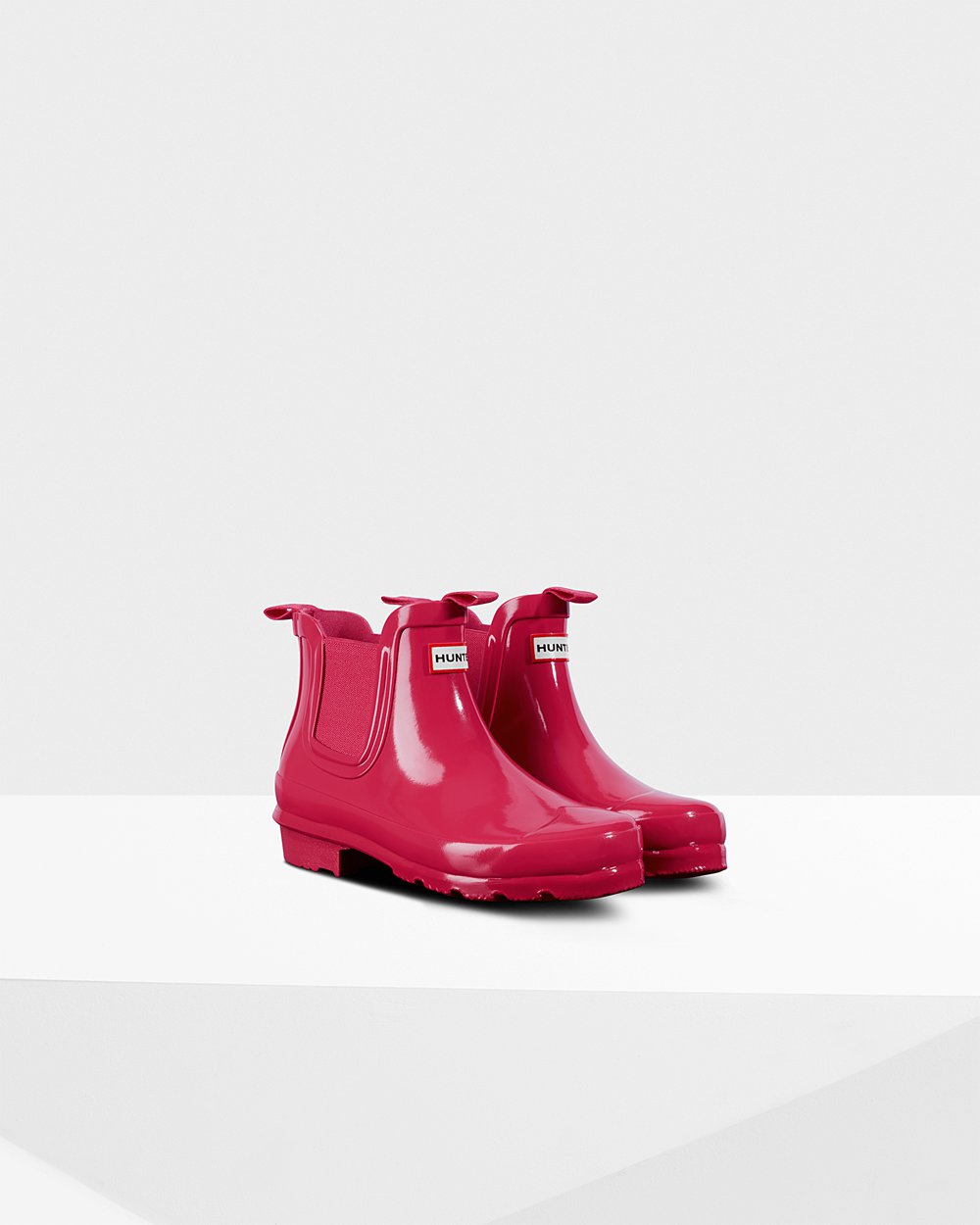 Chelsea Boots Kinderen - Hunter Original Big Gloss - Roze - 78TFIYKUA